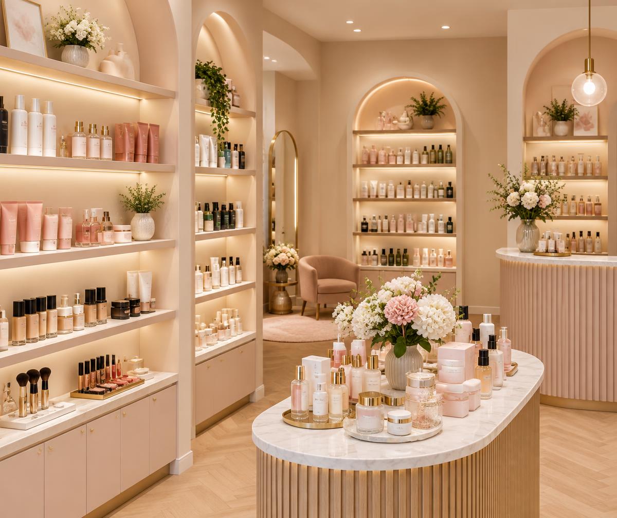 Interior da loja Yume Cosméticos